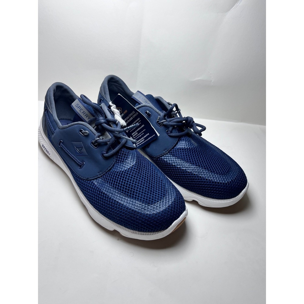 Sperry Sport 7 Seas Mens Boat Shoes Navy Blue Mesh Size 7 B1